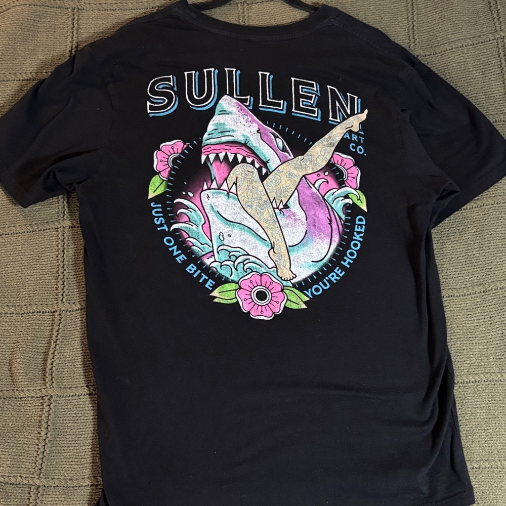 Sullen Black Graphic Rash Guard for Men
